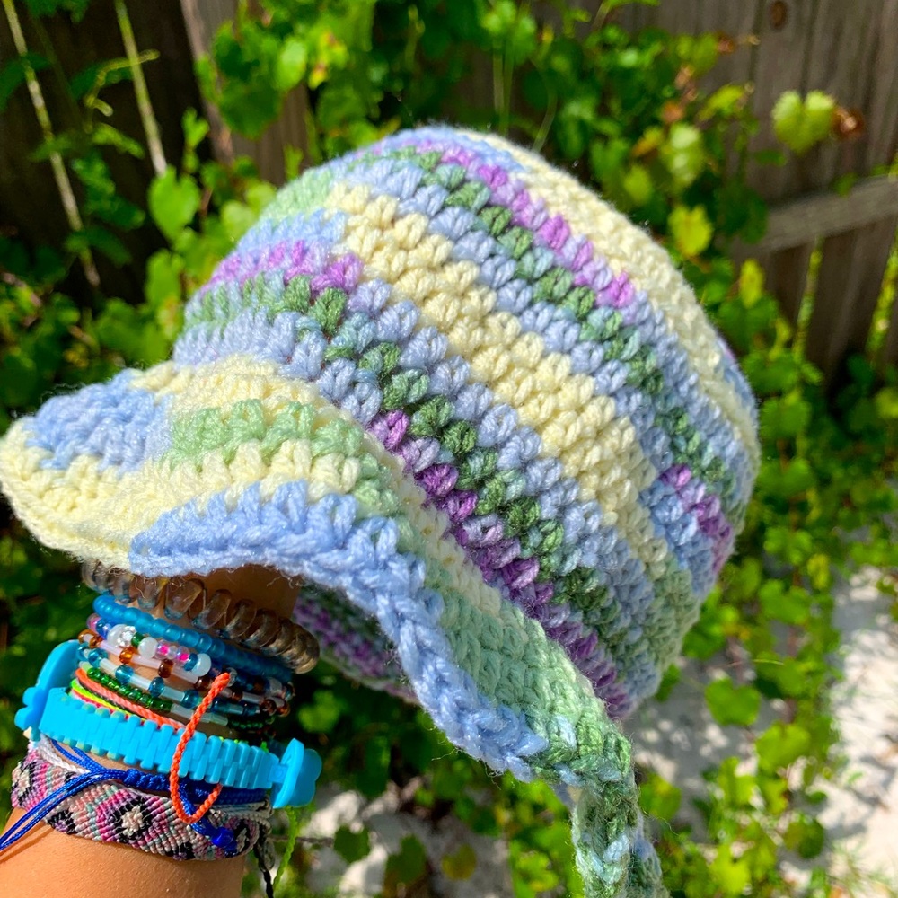 Handmade bucket hat, purple hat, blue hat, bucket hats, handmade